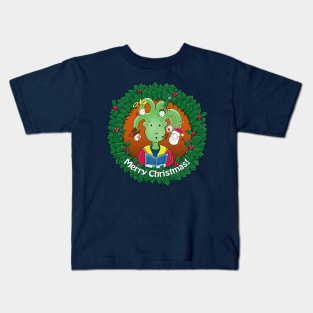 Little Medusa. Merry Christmas! Kids T-Shirt